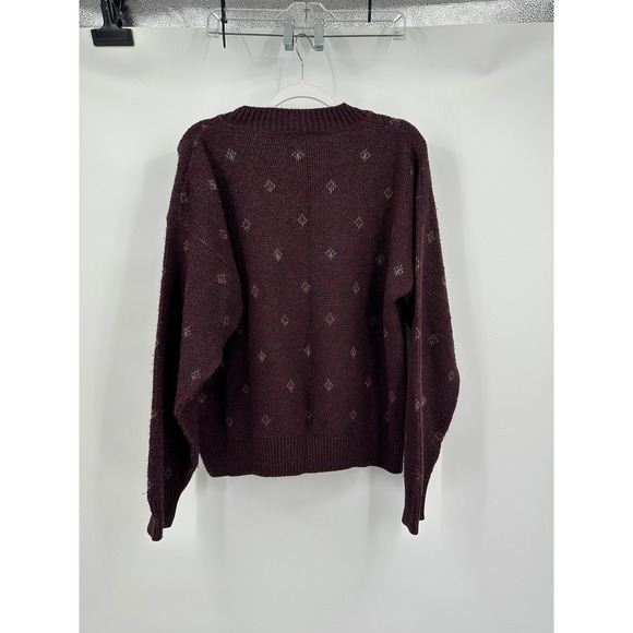 Reed St James Mens‎ Vintage Sweater Size L Argyle Grandpa Academia Professor - Picture 2 of 6